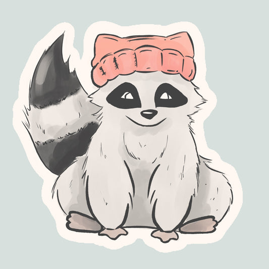 Winter Raccoon Sticker